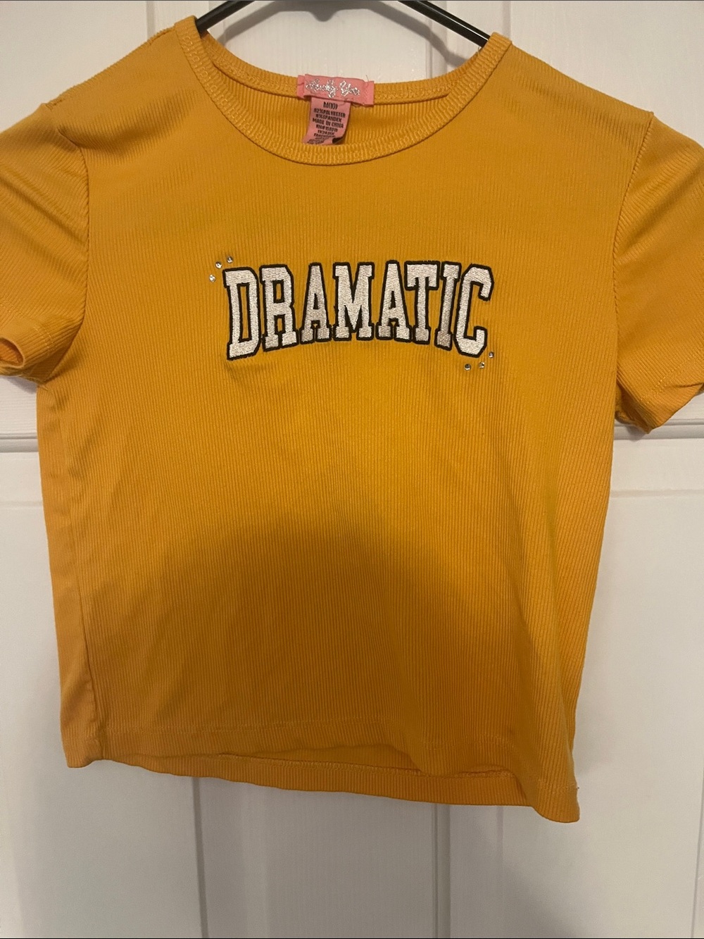 Justice Yellow 'DRAMATIC' Short Sleeve Tee